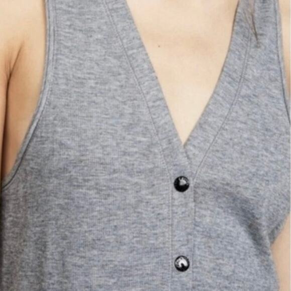 RAG & BONE Mac Midi Tank Dress in Heather Gray Sz S - Picture 5 of 11